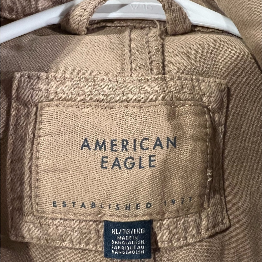AE Dreamy Drape Tan Trench Coat Size XL - Picture 8 of 10